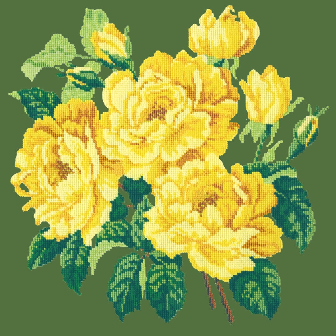 Yellow English Rose Needlepoint Kit - Image 8
