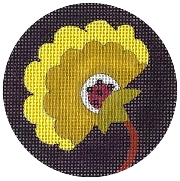 Yellow Fan Flower Round