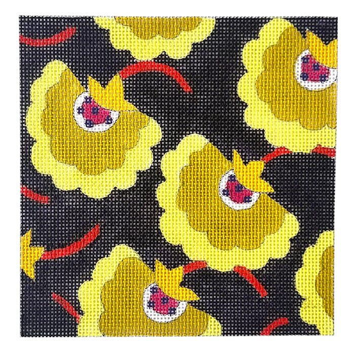 Yellow Fanned Florals