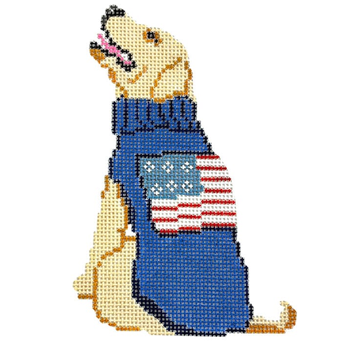 Yellow Lab with Sweater