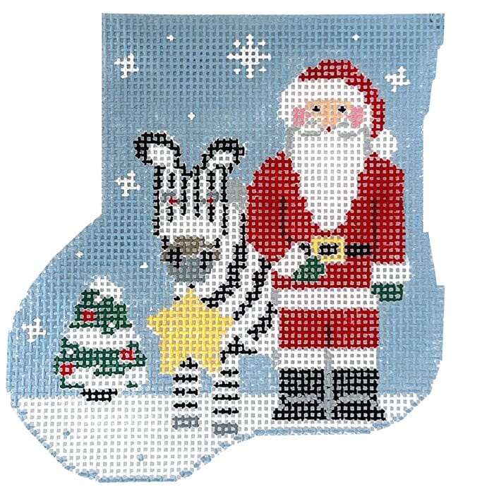 Zebra Santa Mini Sock with Zebra Insert