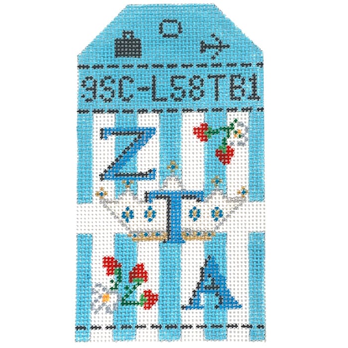 Zeta Tau Alpha Collegiate Retro Travel Tag